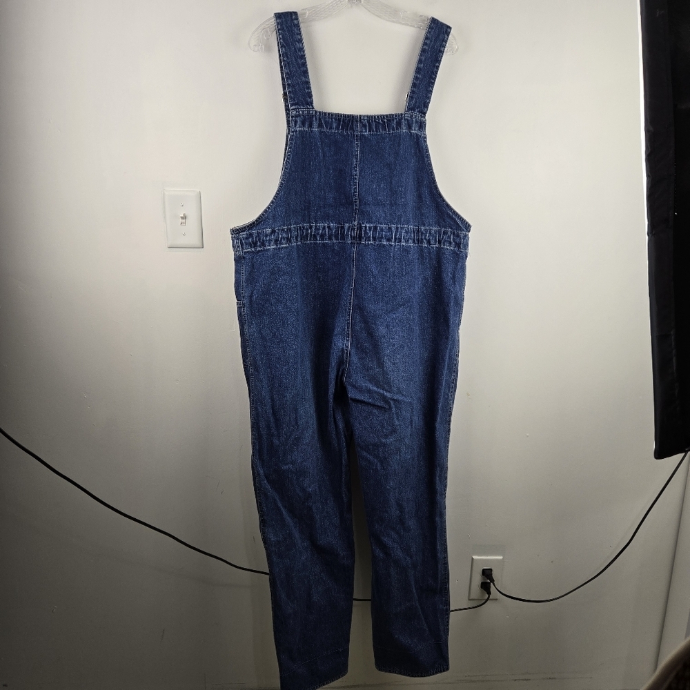 Vintage Y2K Denim Overalls Bunny Applique Cottagecore Kawaii XL - Picture 8 of 10